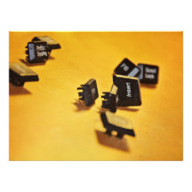 Keyboard keys custom invitations