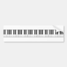 Keyboard / Piano Keys: Bumper Stickers