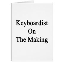Keyboardist On The Making Cards