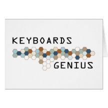Keyboards Genius Greeting Cards