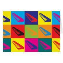 Keyboards Pop Art Cards
