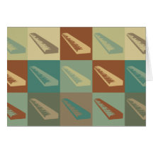 Keyboards Pop Art Greeting Card