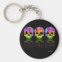 Keychain - POP ART SKULLS