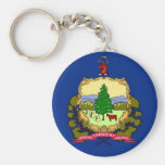 Keychain with Flag of Vermont State