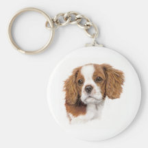 Keyring : Blenheim cavalier king charles spaniel Key Chains