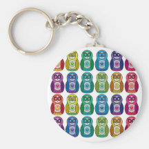 Keyring - Cute Rainbow Matryoshka Owl Keychains