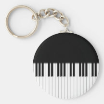 Keyring - Piano Keyboard Keys black white Keychain