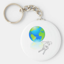 Keys to the world concept keychains