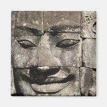 Khmer Stone Face ... Bayon Temple, Cambodia Fridge Magnets