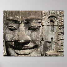 Khmer Stone Face ... Bayon Temple, Cambodia Posters