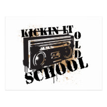 Kickin It Old School Postcard