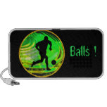 Kicking Balls in Green & Gold Travel Speaker