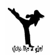 Kicks like a girl tee shirts