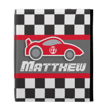 kids auto red sports car named ipad folio case