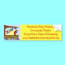 Kids' Backporch Productions Bumper Sticker bumper stickers