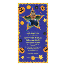 Kid's Birthday Hallowen Costume Party Invitation Photo Card