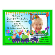 Kids Birthday Invitation 019: Train