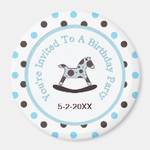 Kids Birthday Party Save The Date Magnet