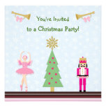 Kids Christmas Party - tree,ballerina, Nutcracker Personalized Announcement