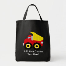Kids Construction Dumptruck Canvas Bag