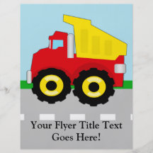 Kids Construction Dumptruck Full Colour Flyer