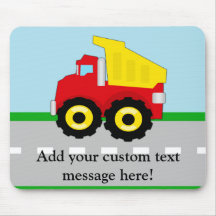 Kids Construction Dumptruck Mouse Mat