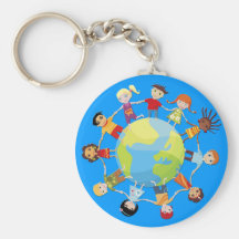 Kids for world peace keychains