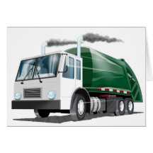 Kids Garbage Truck Card