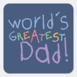 Kids Greatest Dad Father's Day Stickers