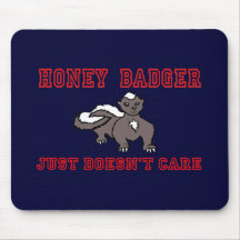 Kid's Honey Badger Just Doesn't Care Mouse Pads