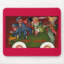 Kids on Tour Bus Sightseeing Mousepads