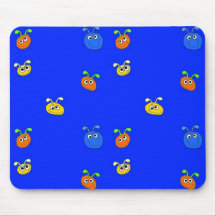 Kid's Placemat Mousepad Blue Bugs