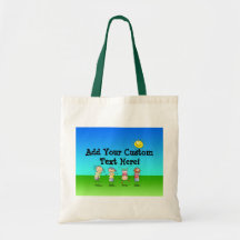 Kids Playing Outdoors on a Sunny Day Bag
