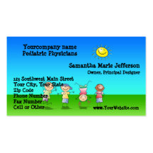 Kids Playing Outdoors on a Sunny Day Business Card Templates