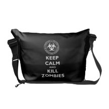 Kill Zombies Messenger Bags