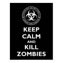 Kill Zombies Post Card