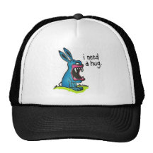 Killer Blue Bunny Needs a Hug Hat