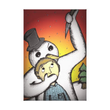 Killer Snowman - canvas print