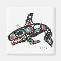 Killer Whale Refrigerator Magnet