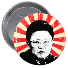 Kim Jong Il Pinback Button