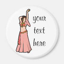 Kim Pink Belly Dancer Refrigerator Magnets