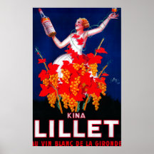 Kina Lillet Vintage PosterEurope