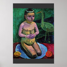 Kinderakt With Stork By Paula Modersohn-Becker ( Posters