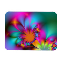 Kindergarten flower rectangular magnets