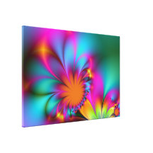 Kindergarten flower stretched canvas prints