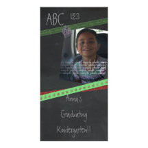 Kindergarten Graduation!!! ABC 123 Customized Photo Card