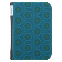 Kindle cover Green Aqua Blue pattern