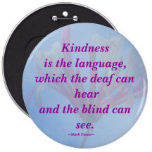Kindness Language 6" Button