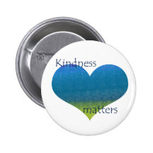 Kindness Matters Heart Pinback Button