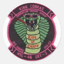 KIng Cobra Kiss of Death 'patch' stickers